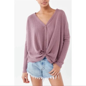 Urban Outfitters Out from Under Jojo‎ Waffle Knit Top Cardigan Small